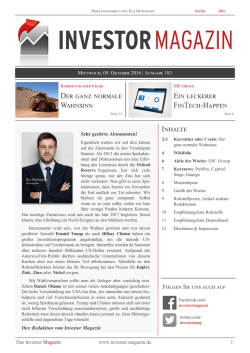 Investor Magazin Ausgabe 183