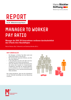 Manager to Worker pay ratio - Hans-Böckler