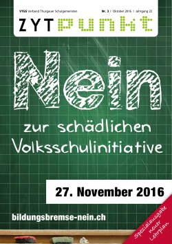 27. November 2016 - VTGS Verband Thurgauer Schulgemeinden