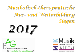 Musikalisch-therapeutische Aus - Musiktherapieausbildung Siegen
