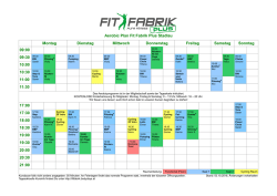 Aerobic Plan Fit Fabrik Plus Stadlau Montag Dienstag