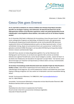 Gmoa Oim goes Everest