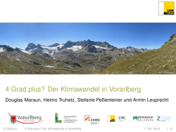 4 Grad plus? Der Klimawandel in Vorarlberg