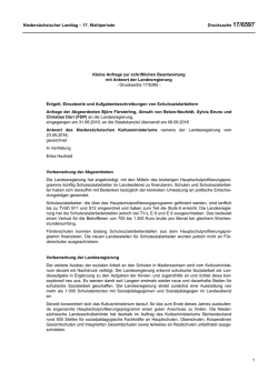 Drucksachen allgemein - Nieders&auml;chsischer Landtag
