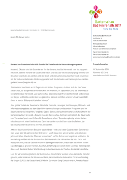 Pressemeldung herunterladen - Gartenschau Bad Herrenalb 2017