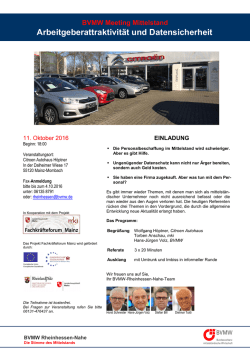 Einladung 10.11.2016 - Fachkr&auml;fteforum Mainz