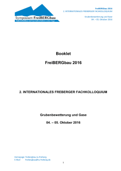 Booklet - TU Bergakademie Freiberg