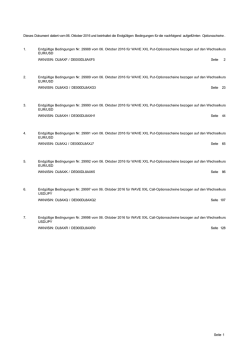 Dieses Dokument datiert vom 06. Oktober 2016 und beinhaltet die