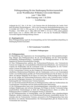 Prüfungsordnung (in Kraft ab 1.10.2016)