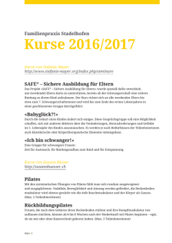infos kurse - Familienpraxis Stadelhofen