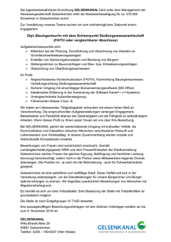 Dipl.-Bauingenieur/in mit dem Schwerpunkt