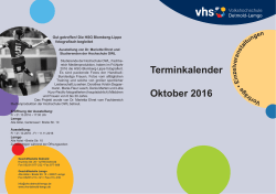Vorträge_Oktober 2016.indd - VHS Detmold