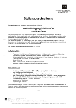 Stellenausschreibung - Abteilung Personal