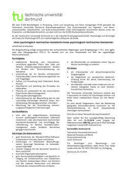 einer psychologisch-technischen Assistentin/eines