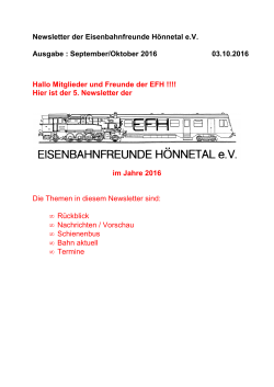 Newsletter - Eisenbahnfreunde Hönnetal