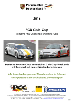PCC Broschüre 2016 - Porsche Club Deutschland