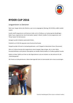 RYDER CUP 2016