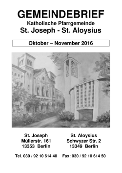 Gemeindebrief Zum als PDF - St. Joseph