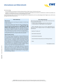 Informationen zum Widerrufsrecht