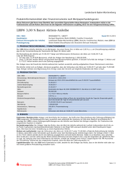 LBBW 3,00 % Bayer Aktien-Anleihe - lbbw