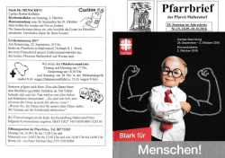 Pfarrbrief vom 18.09. - 02.10.16 - Pfarrei St. Johannes in Mallersdorf