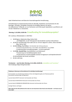Dienstag, 11.10.2016, 18.00 Uhr: Crowdfunding f&uuml;r