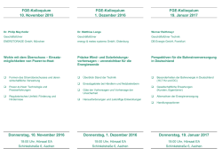 FGE-Kolloquium 10. November 2016 FGE