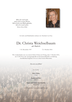 Dr. Christa Weichselbaum