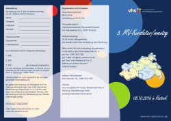 dritten Kursleiter/-innentag - VHS Verband M-V
