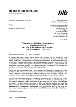 Hochschullehrerbund - hlb-nrw.de: hlbNRW Startseite