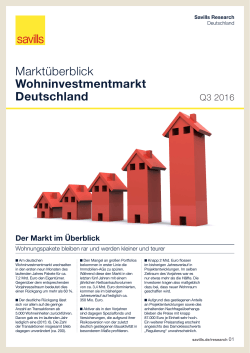 Marktüberblick Wohninvestmentmarkt Deutschland - Kon-ii