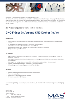 Stellenanzeige CNC Dreher CNC Fräser.indd