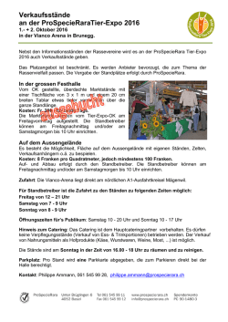 Info St&auml;nde Tier-Expo 2016