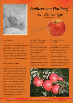 Freiherr von Hallberg - Bayerisches Obstzentrum