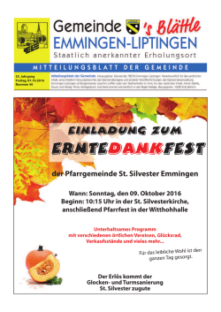 Aktuelle Ausgabe - Gemeinde Emmingen