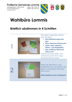 Wahlbüro Lommis Brieflich abstimmen in 4 Schritten