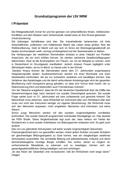 Grundsatzprogramm der LSV NRW