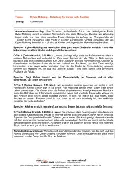 Cyber-Mobbing – Belastung für immer mehr Familien