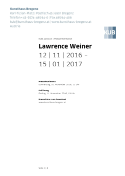 PDF Datei - Kunsthaus Bregenz