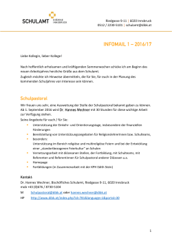 Infomail 1 - Diözese Innsbruck