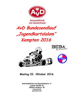 AvD Bundesendlauf „Jugendkartslalom“ Kempten 2016
