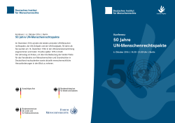 50 Jahre UN-Menschenrechtspakte
