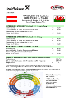 Kartenpreise Wales