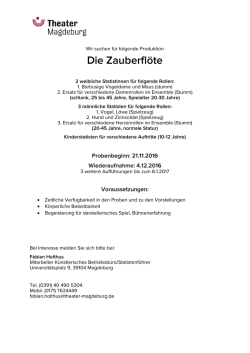 Die Zauberfl&ouml;te - Theater Magdeburg