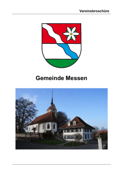 Vereinsbroschüre - Gemeinde Messen