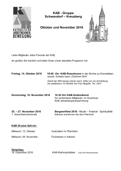 KAB-Programm Oktober/November 2016