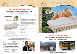 Gro&szlig;e Zirbenwoche Gro&szlig;e Zirbenwoche