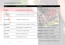 Turniersieger: DTB Beach Tennis Circuit 2016 Turniersieger: DTB