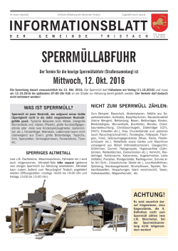 sperrm&uuml;llabfuhr - Gemeinde Tristach