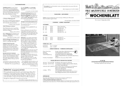 Wochenblatt Nr. 4 - Freie Waldorfschule Evinghausen